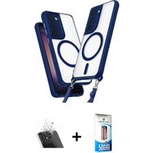 İlk El Grup Pilelistore™ Galaxy S23 Plus Kılıf Atlas Doku Koleksiyonu - Siyah 5d Eko Cam Ekran Koruyucu + Kamera Lens Koruma Cam - Sf