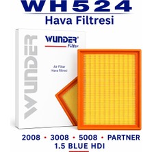 Fıat - Peugeot - Cıtroen - Opel - Toyota (Özellikle 1.5 Bluehdi / 1.5 Dizel Bazı Psa Grubu Motorlar) Wunder Wh 524 Hava Filtresi