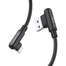 Borofone BX58 L Tipi (90 Derece) Oyuncu Micro USB Şarj Kablosu 1m - Siyah