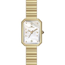 Ferro FL21607A-B  Quartz Çelik Altın Rengi 20 mm Kadın Kol Saati