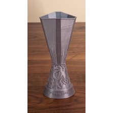 Riva Self Uefa Avrupa Ligi Kupası 15-20-24 cm - Gümüş Renk Dekoratif Futbol Kupası (Europa League)