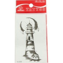 Zero Land Depomix Deniz Feneri Tattoo Dövme Sticker - Siyah