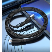 Borofone BX85 2.4A iPhone (Lightning) Şarj ve Veri Kablosu - 1 Metre - Yassı iPhone Şarj Kablosu