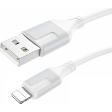 Borofone BX101 2.4A iPhone Lightning Hızlı Şarj ve Data Kablosu - Siyah - 1 Metre