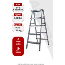 Asvera 5+5 Çift Çıkışlı Profil Merdiven