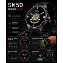 Peachtech SK50 Pro Ultra Amoled Ekran Akıllı Saat Metal Kayış Bluetooth Arama  Watch