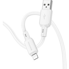Borofone BX94 USB To Lightning Ios Şarj ve Veri Kablosu - 1 Metre | 2.4A (Beyaz)