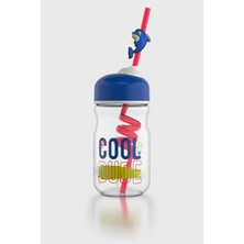 Renga Bubble Kids Desenli 370 ml Pipetli Cam Şişe 182048 Mavi