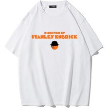 Brz Collection Unisex Oversize Directed By Stanley Kubrick T-Shirt (Beyaz)