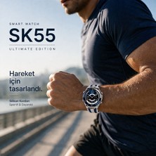 Peachtech SK55 Ultimate Edition Amoled Akıllı Saat Bluetooth Görüşme 3 Kordonlu Premium Smarts Watch