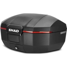 Shad SH51 Arka Çanta 51 Litre Siyah Karbon Fiber Malzeme ile Su Geçirmez Tasarım
