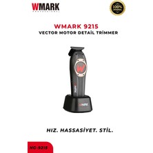 Wmark 9215 Vector Motor Detail Trimmer Gri | 10000 Rpm, Dlc Bıçak, Profesyonel Tıraş Makinesi