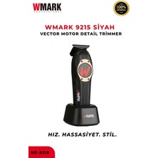 Wmark 9215 Vector Motor Detail Trimmer Siyah | 10000 Rpm, Dlc Bıçak, Profesyonel Tıraş Makinesi
