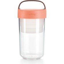Lekue Pembe Kapaklı Tritan On The Go Kavanoz 600ML
