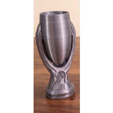 Riva Self Uefa Süper Kupa 16-20-24 cm - Gümüş Renk Dekoratif Masaüstü Futbol Kupası (Super Cup)