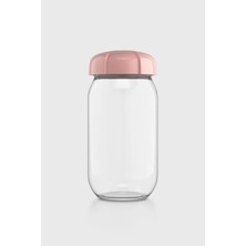 Renga Rhea 1000 ml Pembe Kapaklı Cam Kavanoz 131012