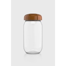 Renga Rhea 1000 ml Kahve Kapaklı Cam Kavanoz 131012