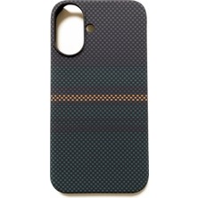 Darkom Iphone 16 Uyumlu Ince Şık Renkli Desenli Darbe Emici Özelliğe Sahip Carbon / Karbon Kılıf