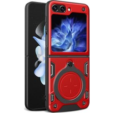 Darkom Samsun Galaxy Z Flıp 6 Uyumlu Yeni Nesil Standlı / Darbe Emici Özelliğe Sahip Kılıf