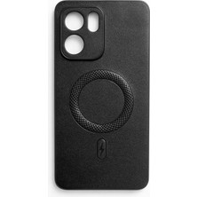 Darkom Oppo Reno 13F Uyumlu Magsafe Kablosuz Şarj Özellikli Deri Darbe Emici Özelliğe Sahip