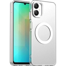 Darkom Samsung Galaxy A06 Uyumlu Düz Renkll Magsafe Kablosuz Şarj Özelliği Aktif Olarak Çalışan Kılıf