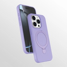 Darkom Iphone 14 Pro Max Uyumlu Düz Renkli /standlı / Içi Kadife / Darbe Emici Özelliğe Sahip Kılıf