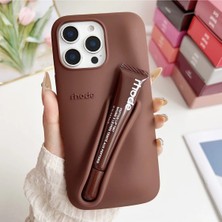Darkom Iphone 14 Pro Max Uyumlu Düz Renkli Lip Case Ruj Bölmeli Rujlu Kılıf
