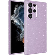 Darkom Samsung Galaxy S22 Ultra /düz Renkli / Simli / Işıltılı / Darbe Emici/koruyucu Özellikli Kılıf