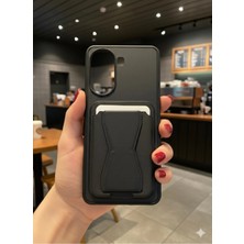 Darkom Poco X7 Pro Uyumlu Düz Renkli Kendiliğnden Kartlıklı ve Stand Olabilen Darbe Emici