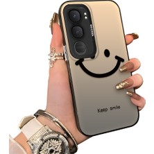 HONTINGA Vivo Y31 5g ile Uyumlu Kılıfı Silikon Kenar Sert Arka Düşüme Önleyici Basitlik Anti Düşme Kamera Korumali Gülen Yüz Desen Telefon Kılıfı Kadın ve Erkek Için Uygundur K1-0861