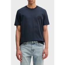 Boss Logolu % 100 Pamuk Bisiklet Yaka T Shirt Erkek T Shirt 50560328 404