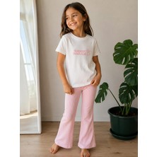 Dmb Kids Ribanalı Ispanyol Paça Taytlı Kız Çocuk Takımı