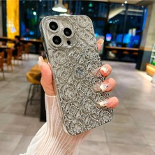 Darkom Iphone 16 Uyumlu Işıltılı Taşlı Yıldız Desenli Darbe Emici Özelliğe Sahip Silikon Kılıf