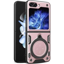 Darkom Samsun Galaxy Z Flıp 6 Uyumlu Yeni Nesil Standlı / Darbe Emici Özelliğe Sahip Kılıf