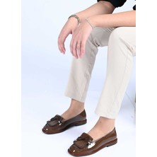 Bestello Bağcıksız Saraç Detaylı Jurdan Taban Hakiki Deri Rugan Loafer 332-26146 Kadın Ayakkabı