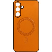 Darkom Samsung Galaxy A36 Uyumlu Magsafe Kablosuz Şarj Özellikli Deri Darbe Emici Özelliğe Sahip