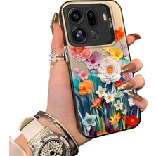 HONTINGA Oppo Find X9 Pro 5g ile Uyumlu Kılıfı Silikon Kenar Sert Arka Düşüme Önleyici Basitlik Anti Düşme Kamera Korumali Çiçek Desen Telefon Kılıfı Kadın ve Erkek Için Uygundur K1-0859