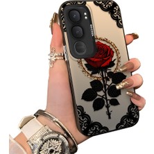 HONTINGA Vivo Y31 5g ile Uyumlu Kılıfı Silikon Kenar Sert Arka Düşüme Önleyici Basitlik Anti Düşme Kamera Korumali Çiçek Desen Telefon Kılıfı Kadın ve Erkek Için Uygundur K1-0867