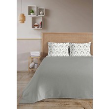 Monolisse %100 Pamuk Medusa Koyu Gri Çift Kişilik Pike Takımı 200 x 230 cm