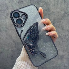 Darkom Iphone 16 Plus Uyumlu Sulu/simli Tek Kelebek Kanatlı Darbe Emici Özelliğe Sahip Kılıf