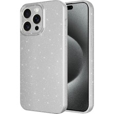 Darkom Iphone 15 Pro Uyumlu /düz Renkli / Simli / Işıltılı / Darbe Emici/koruyucu Özellikli Kılıf