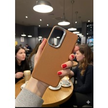 Darkom Samsung Galaxy S24FE / S25FE Uyumlu Düz Renkli / Deri Görüme Sahip / Darbe Emici Özellikli Kılıf