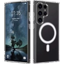 Darkom Samsung S25 Ultra Kılıf Magsafe Uyumlu Sert Pc Şeffaf Sararmayan Kamera Korumalı Lüks Kapak
