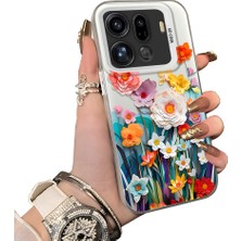 HONTINGA Oppo Find X9 Pro 5g ile Uyumlu Kılıfı Silikon Kenar Sert Arka Düşüme Önleyici Basitlik Anti Düşme Kamera Korumali Çiçek Desen Telefon Kılıfı Kadın ve Erkek Için Uygundur K1-0859