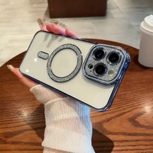 Darkom Iphone 11 Uyumlu Magsafe ve Kamera Kısmı Simli Darbe Emici Özelliğe Sahip Silikon Kılıf