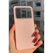Darkom Poco X6 Pro Uyumlu Düz Parlak Renkli Simli Darbe Emici Özelliğe Sahip Telefon Kılıfı