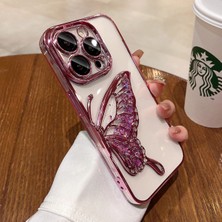 Darkom Iphone 16 Uyumlu Sulu/simli Tek Kelebek Kanatlı Darbe Emici Özelliğe Sahip Kılıf