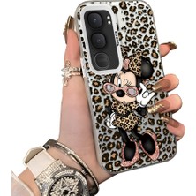 HONTINGA Vivo Y31 5g ile Uyumlu Kılıfı Silikon Kenar Sert Arka Düşüme Önleyici Basitlik Anti Düşme Kamera Korumali Minnie Desen Telefon Kılıfı Kadın ve Erkek Için Uygundur K1-0697