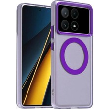 Darkom Poco X6 Pro Uyumlu Düz Renkll Magsafe Kablosuz Şarj Özelliği Aktif Çalışan Kılıf