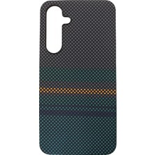Darkom Samsung Galaxy S24FE Uyumlu Ince Şık Renkli Desenli Darbe Emici Özelliğe Sahip Carbon Kılıf